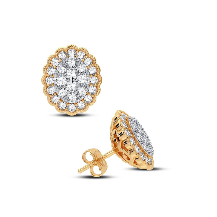 14k Yellow Gold Lab Diamond Stud Earrings (0.50 CT)