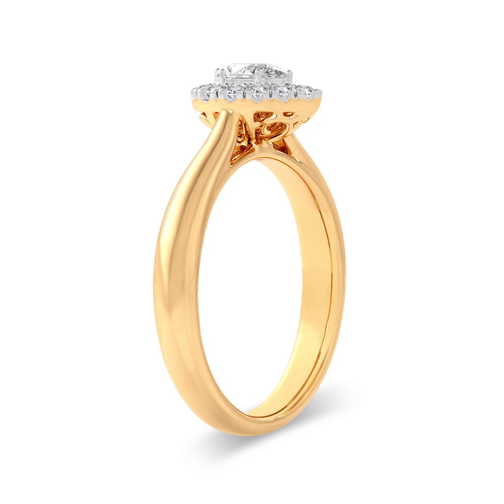 14K Yellow Gold 0.33ct Lab Diamond Promise Ring for Her