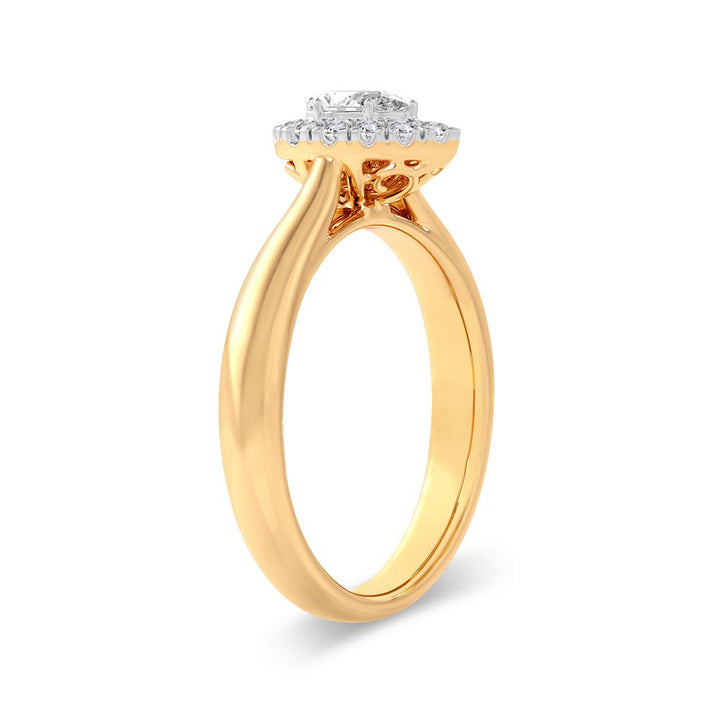 14K Yellow Gold 0.33ct Lab Diamond Promise Ring for Her