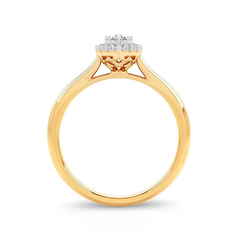 14K Yellow Gold 0.33ct Lab Diamond Promise Ring for Her