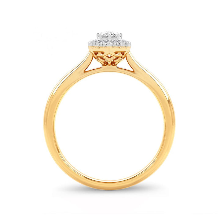 14K Yellow Gold 0.33ct Lab Diamond Promise Ring for Her