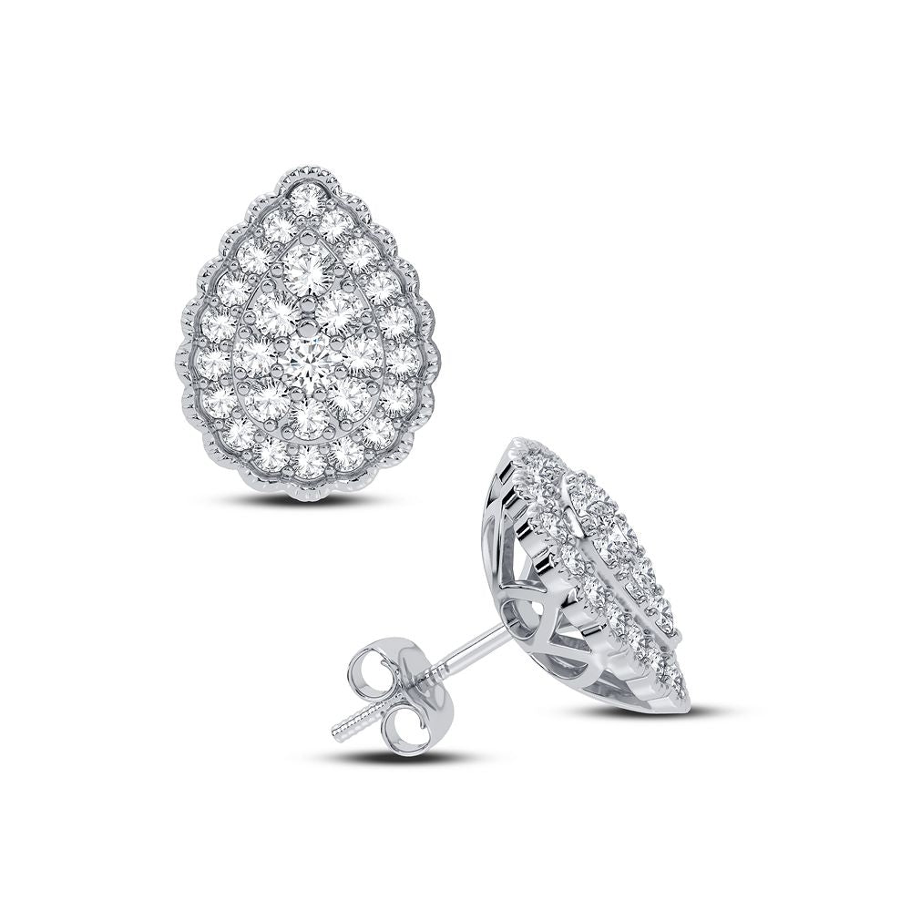 Chic 14k White Gold Lab Diamond Stud Earrings (0.50 CT)