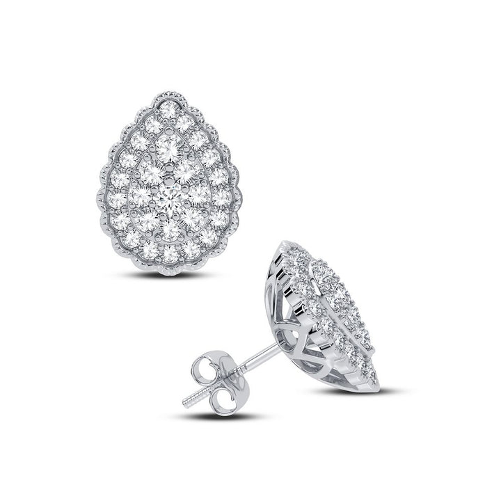 Chic 14k White Gold Lab Diamond Stud Earrings (0.50 CT)
