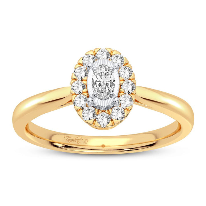 14K Yellow Gold Lab Diamond Promise Ring (0.25CT)