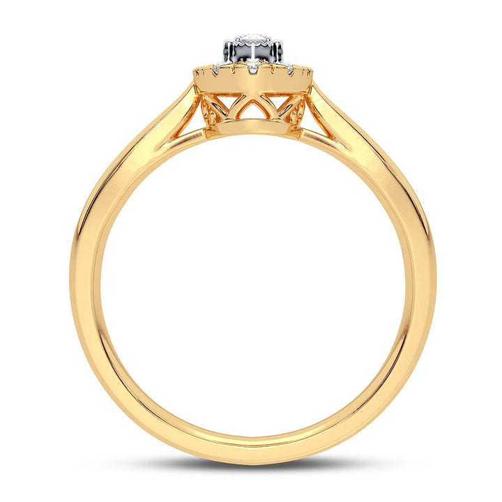 14K Yellow Gold Lab Diamond Promise Ring (0.25CT)