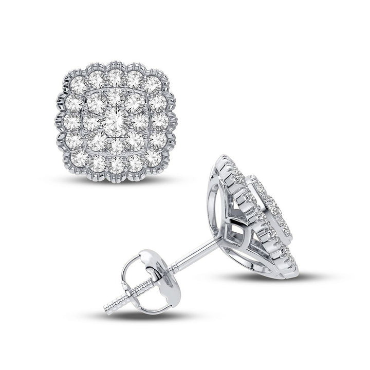Chic 14k White Gold Lab Diamond Stud Earrings 0.50CT
