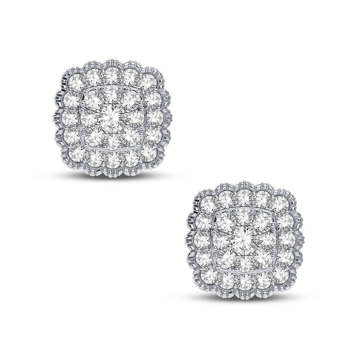 Chic 14k White Gold Lab Diamond Stud Earrings 0.50CT