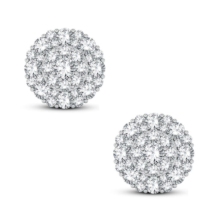 Chic 14k White Gold 0.50CT Lab Diamond Stud Earrings