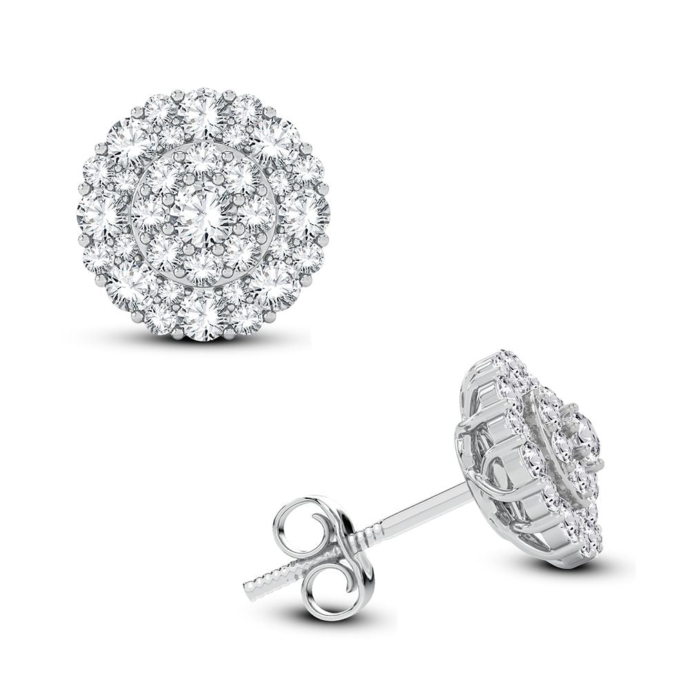 Chic 14k White Gold 0.50CT Lab Diamond Stud Earrings