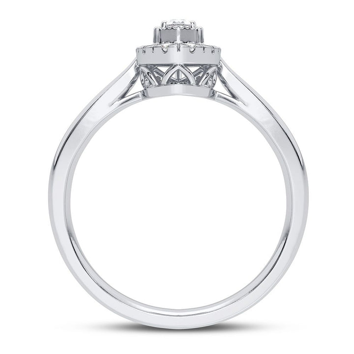 14k White Gold Lab Diamond Promise Ring (0.25CT)
