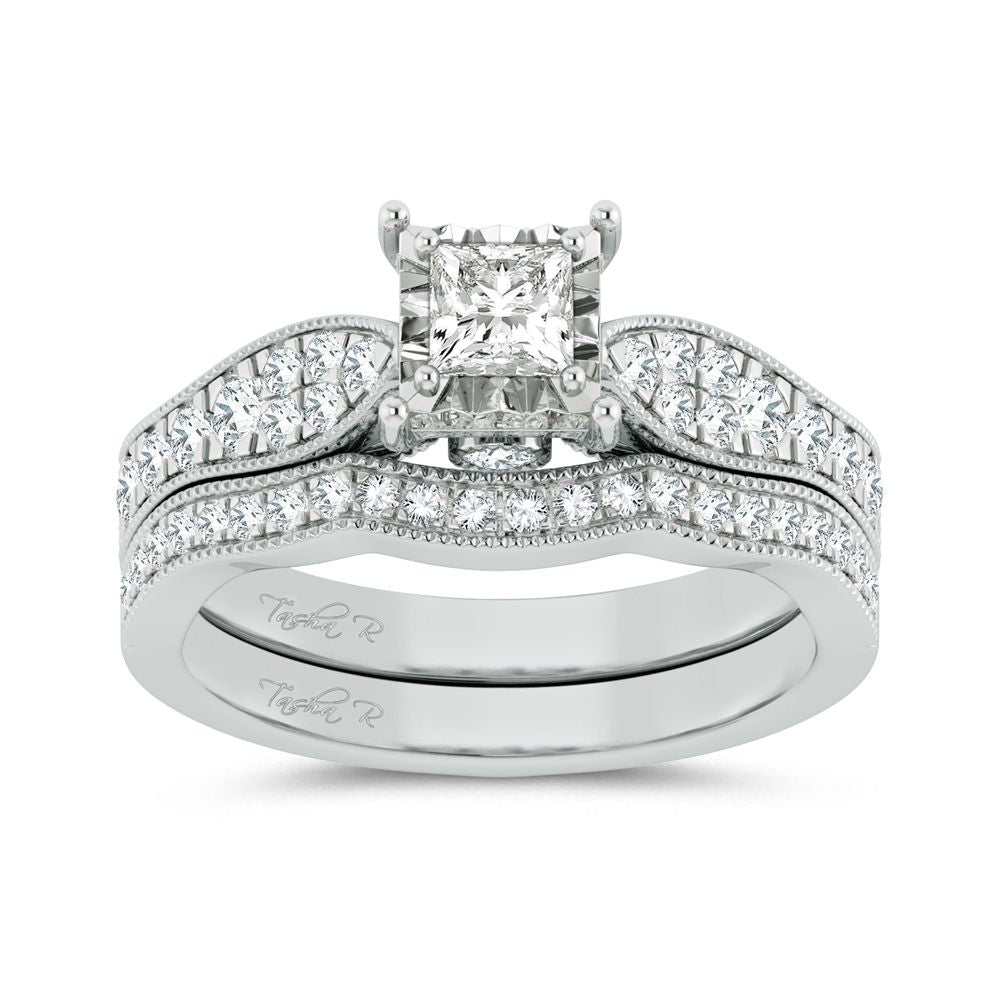 Timeless 14k White Gold 0.9ct Lab Diamond Engagement Ring