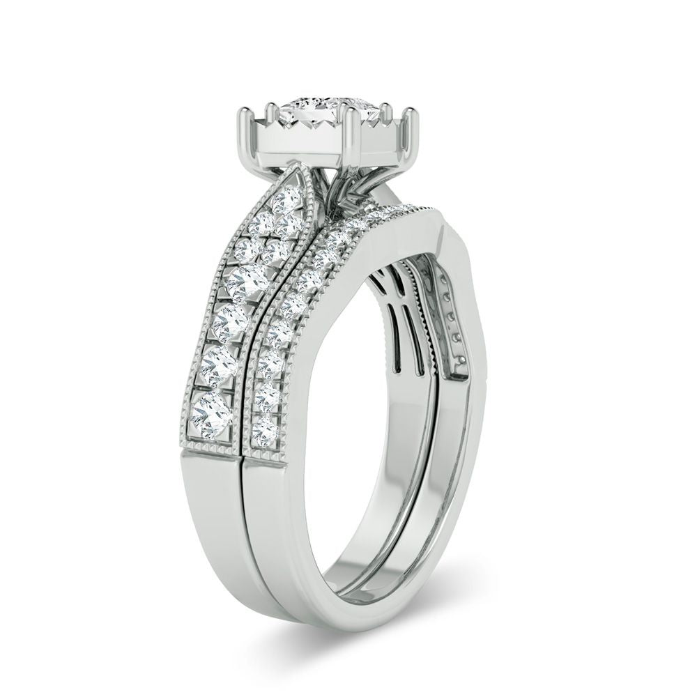Timeless 14k White Gold 0.9ct Lab Diamond Engagement Ring