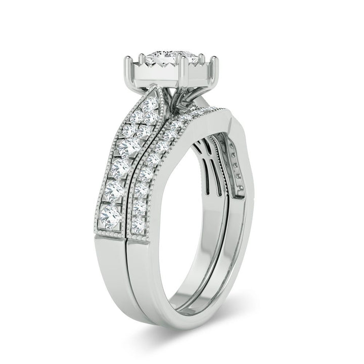 Timeless 14k White Gold 0.9ct Lab Diamond Engagement Ring