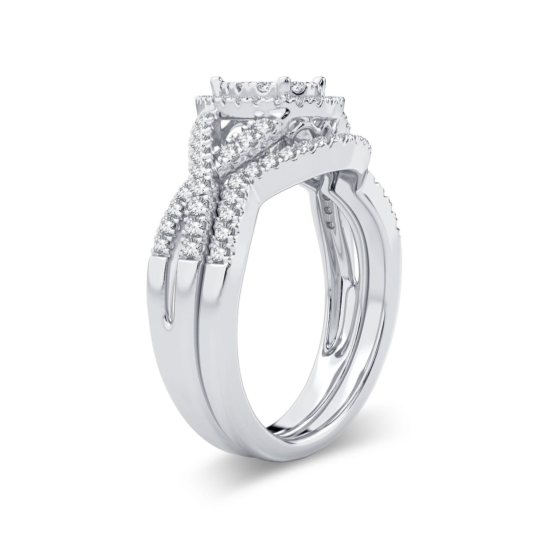 Luminous 14k White Gold 0.50ct Lab Diamond Bridal Ring