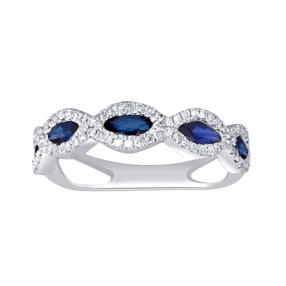 Sparkling 14k White Gold 0.21CT Lab Diamond Minimalist Band