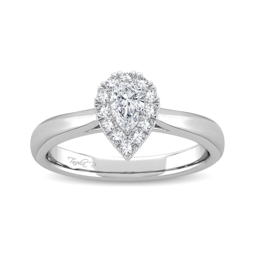 Sparkling 14K White Gold Lab Diamond Promise Ring for Her