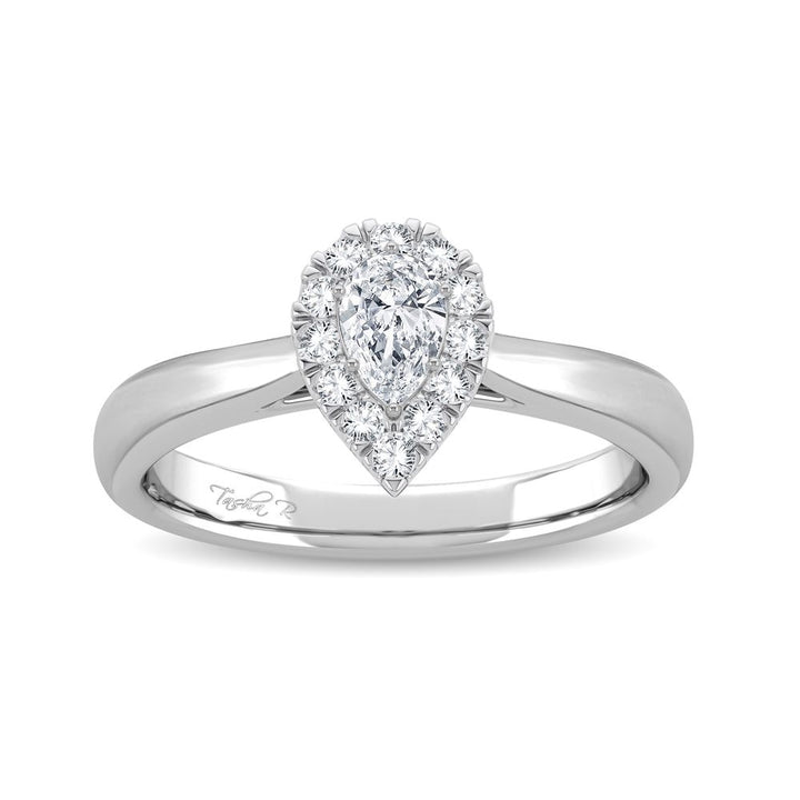 Sparkling 14K White Gold Lab Diamond Promise Ring for Her