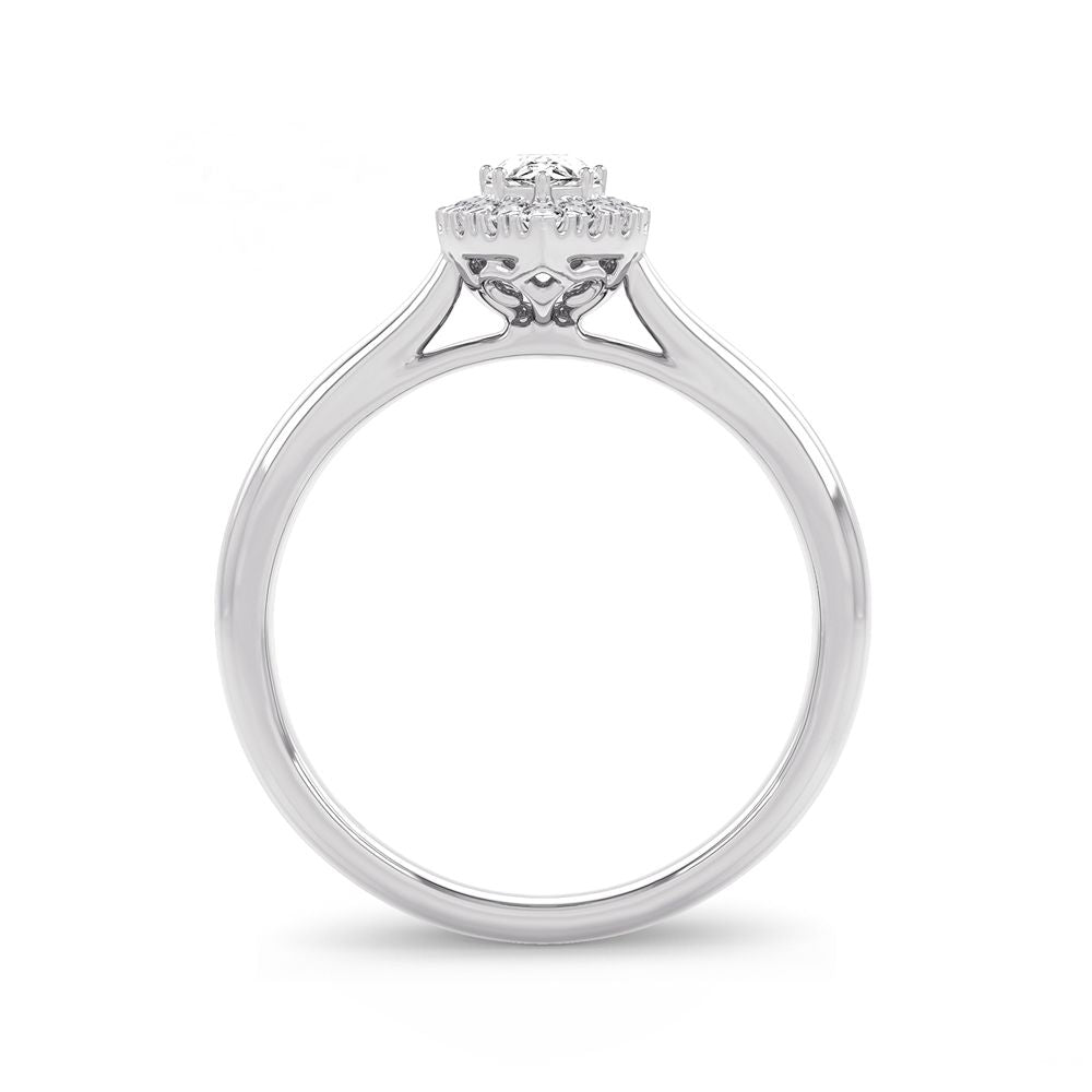 Sparkling 14K White Gold Lab Diamond Promise Ring for Her