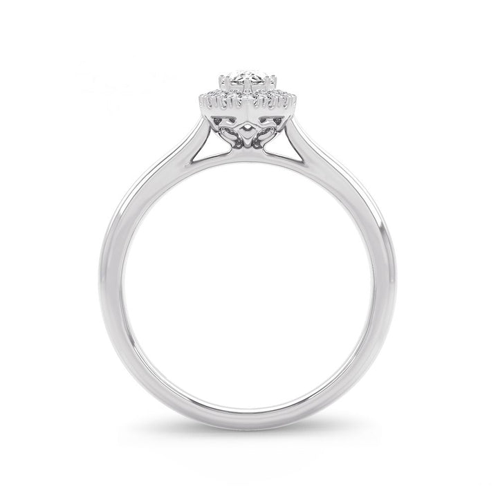 Sparkling 14K White Gold Lab Diamond Promise Ring for Her