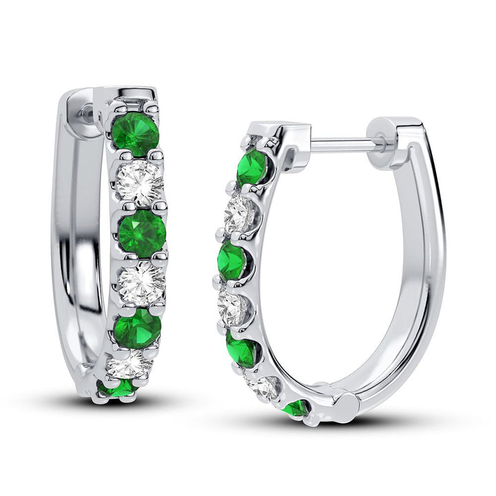 Brilliant 14K White Gold Lab Diamond Stud Earrings