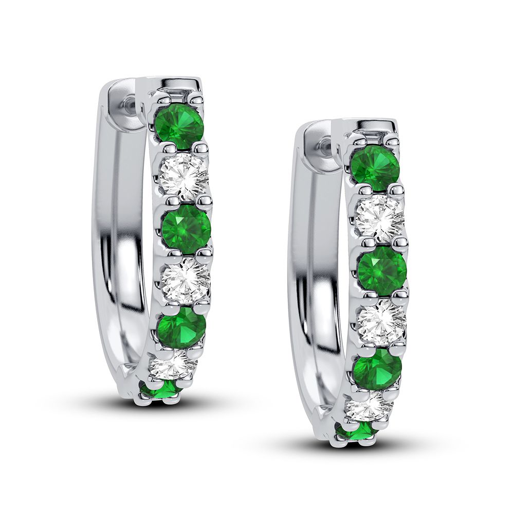 Brilliant 14K White Gold Lab Diamond Stud Earrings