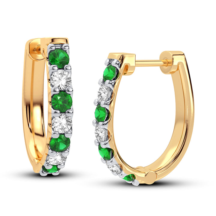 Chic 14K Yellow Gold Lab Diamond Stud Earrings