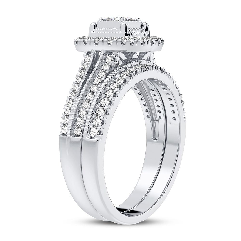 Timeless 14k White Gold Lab Diamond Bridal Ring (0.62CT)