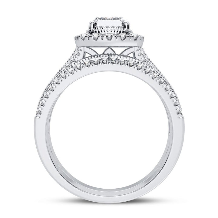 Timeless 14k White Gold Lab Diamond Bridal Ring (0.62CT)