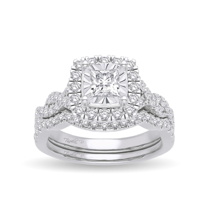 Timeless 14k White Gold Lab Diamond Bridal Ring (0.62 CT)