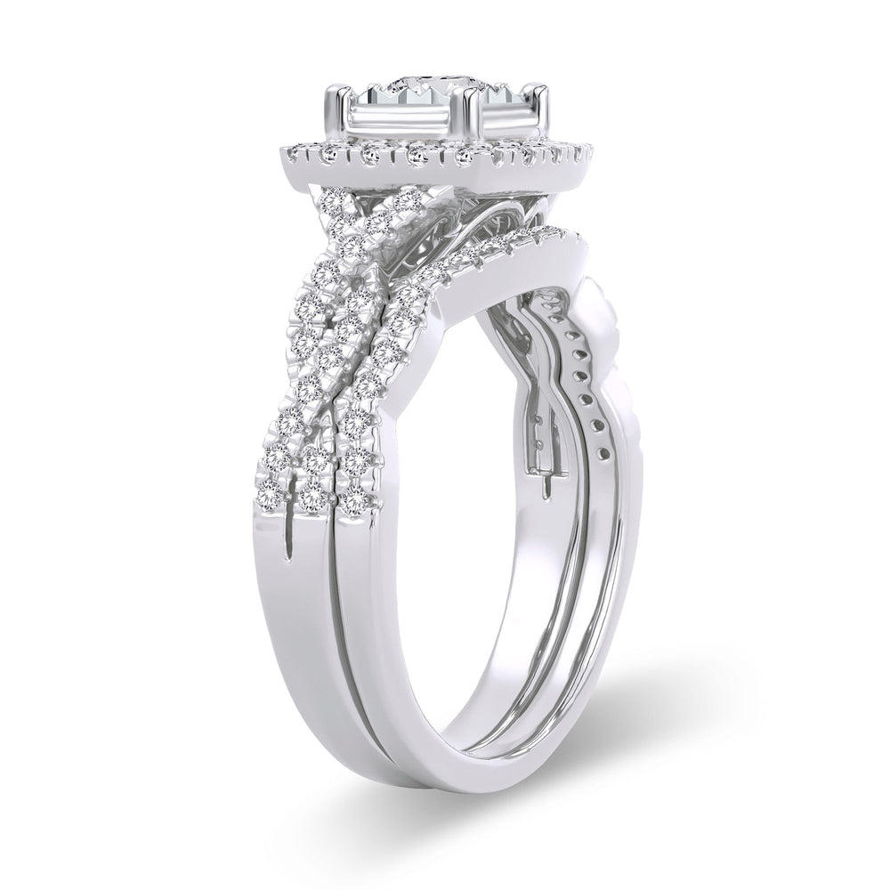 Timeless 14k White Gold Lab Diamond Bridal Ring (0.62 CT)