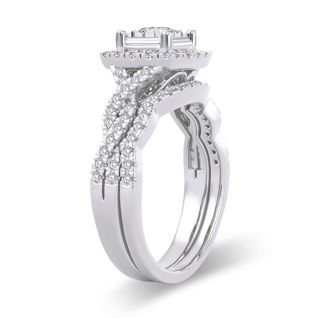 Timeless 14k White Gold Lab Diamond Bridal Ring (0.62 CT)