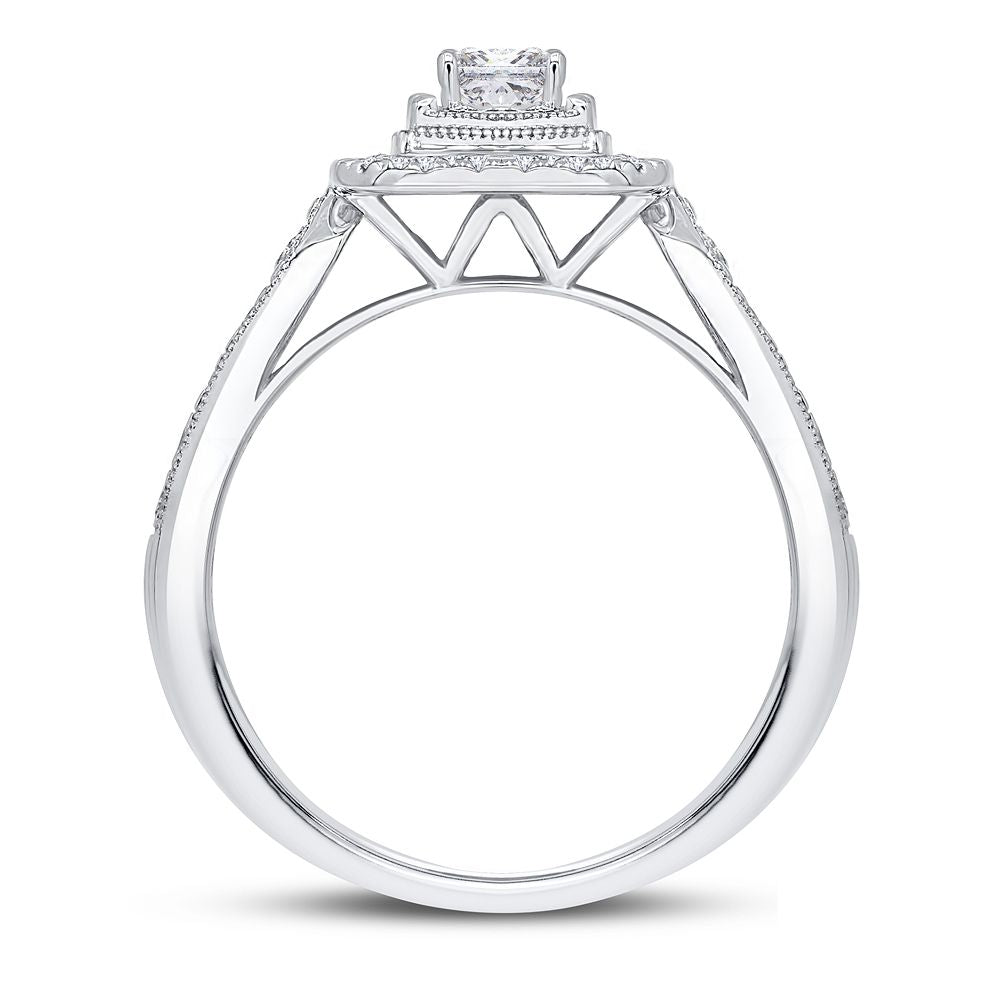 Timeless 14k White Gold 0.75CT Lab Diamond Ring
