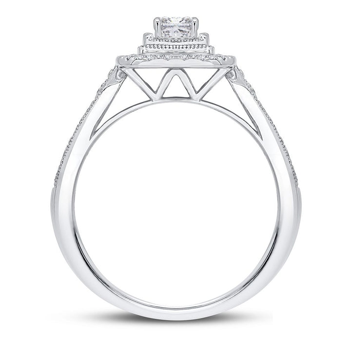 Timeless 14k White Gold 0.75CT Lab Diamond Ring