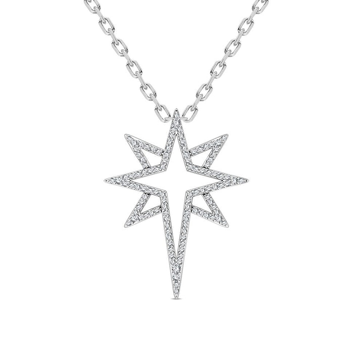 Elegant 14k White Gold 0.50CT Lab Diamond Pendant