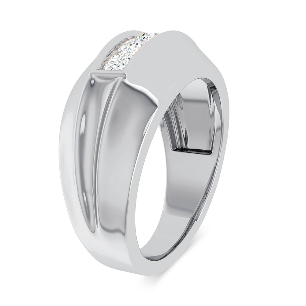 14K 0.25CT DIAMOND MEN'S BAND