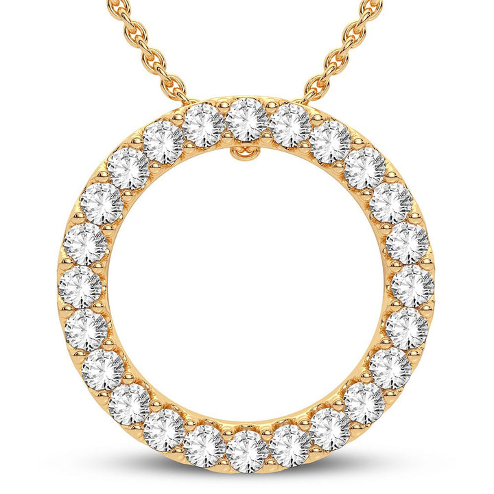 Chic 10k Gold 0.34CT Lab Diamond Womens Pendant