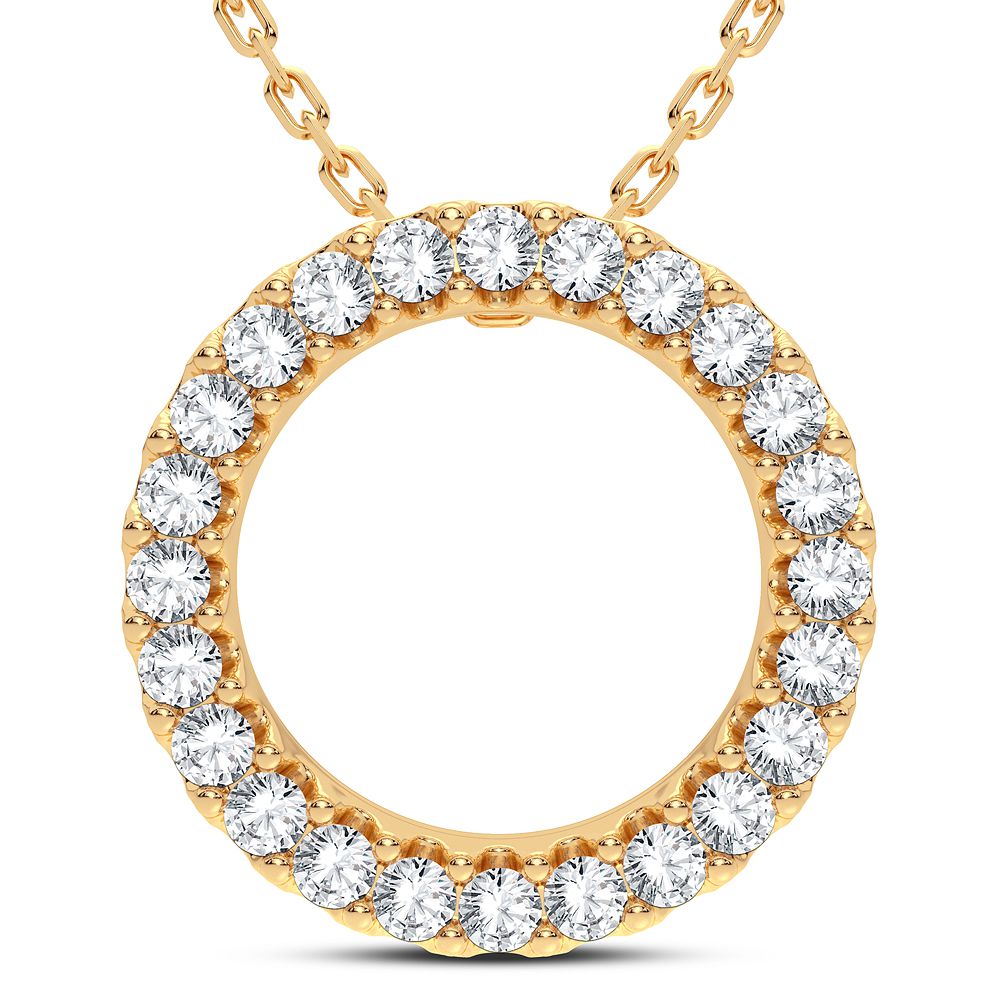 Chic 14k Gold 0.25CT Lab Diamond Womens Pendant