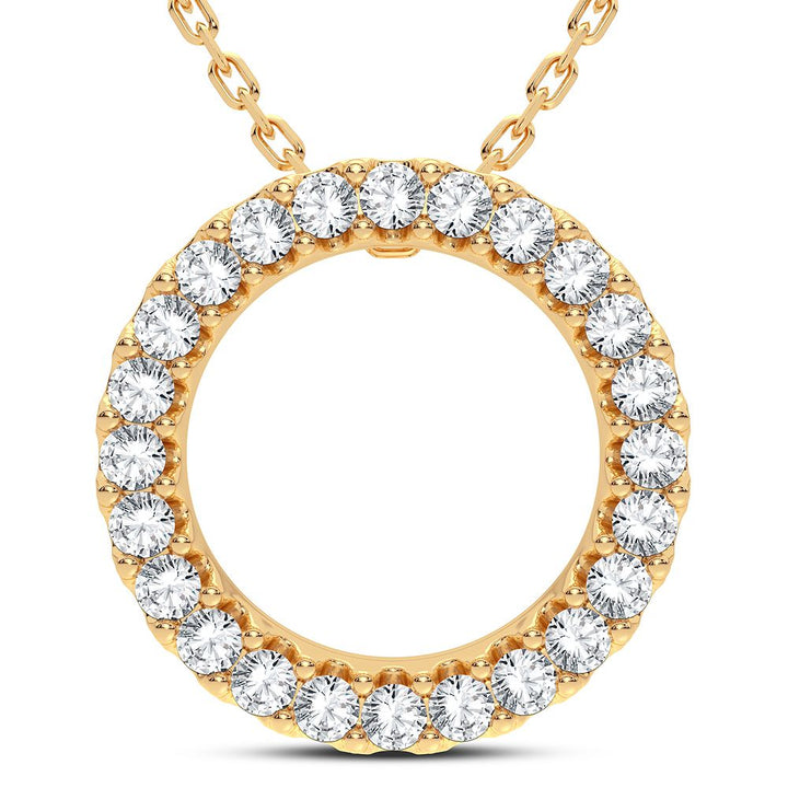 Chic 14k Gold 0.25CT Lab Diamond Womens Pendant