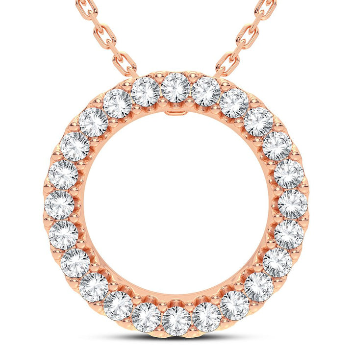 Romantic Rose Gold Lab Diamond Pendant: Timeless Elegance