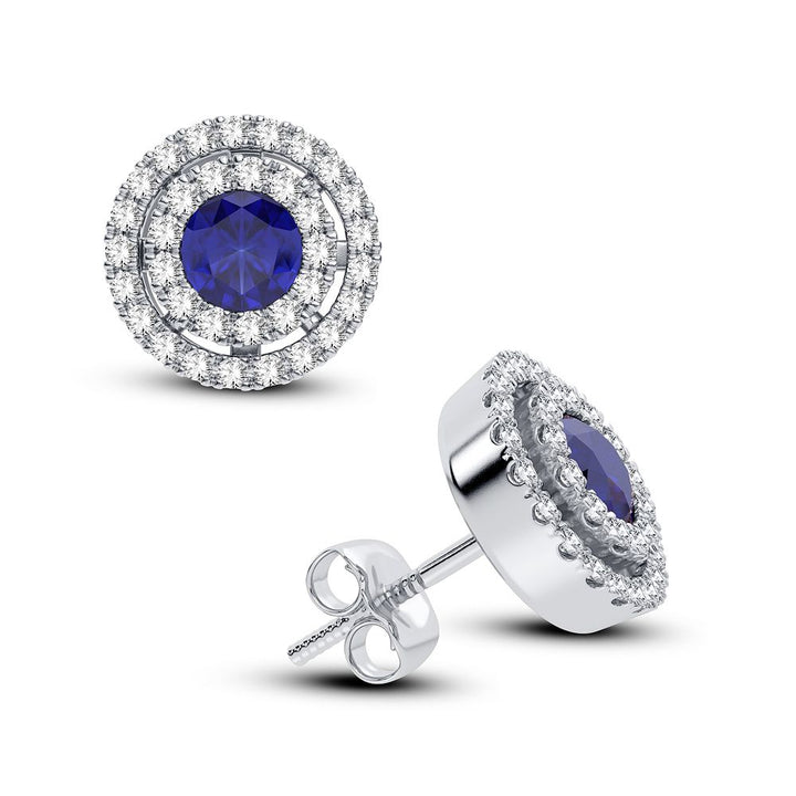Luminous 14K White Gold Lab Diamond Stud Earrings