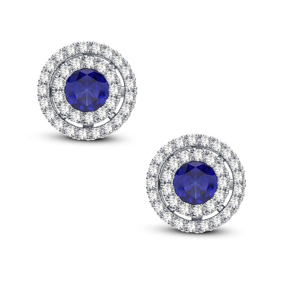 Luminous 14K White Gold Lab Diamond Stud Earrings