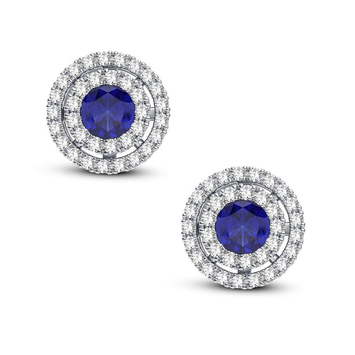 Luminous 14K White Gold Lab Diamond Stud Earrings