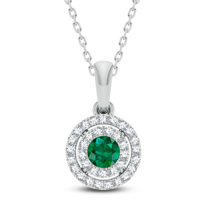 14K White Gold Lab Diamond Pendant for Women