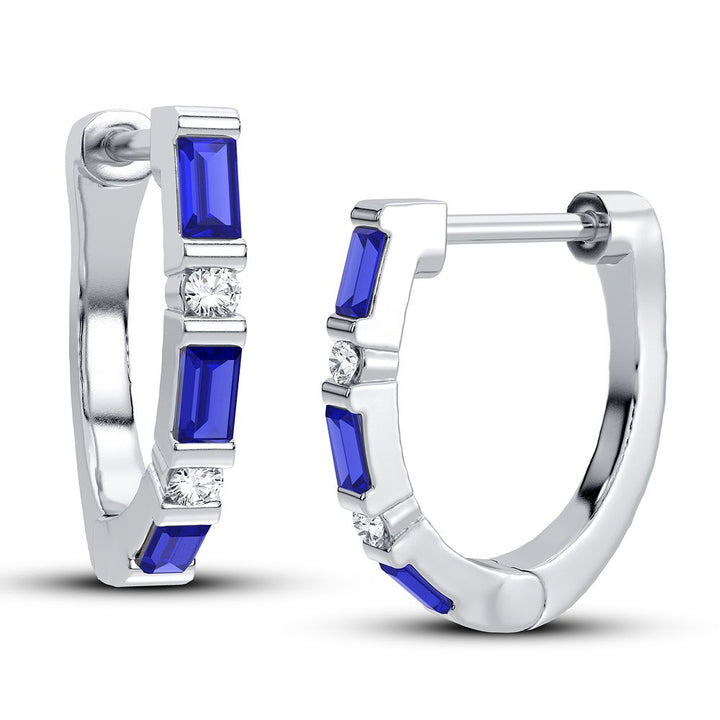 Chic 14K White Gold 0.04CT Lab Diamond Stud Earrings