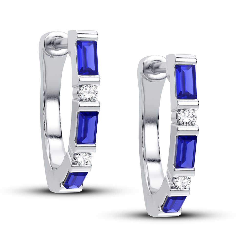 Chic 14K White Gold 0.04CT Lab Diamond Stud Earrings
