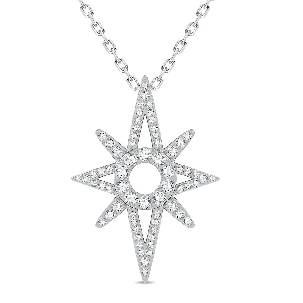 Luminous 14k White Gold Lab Diamond Pendant for Her
