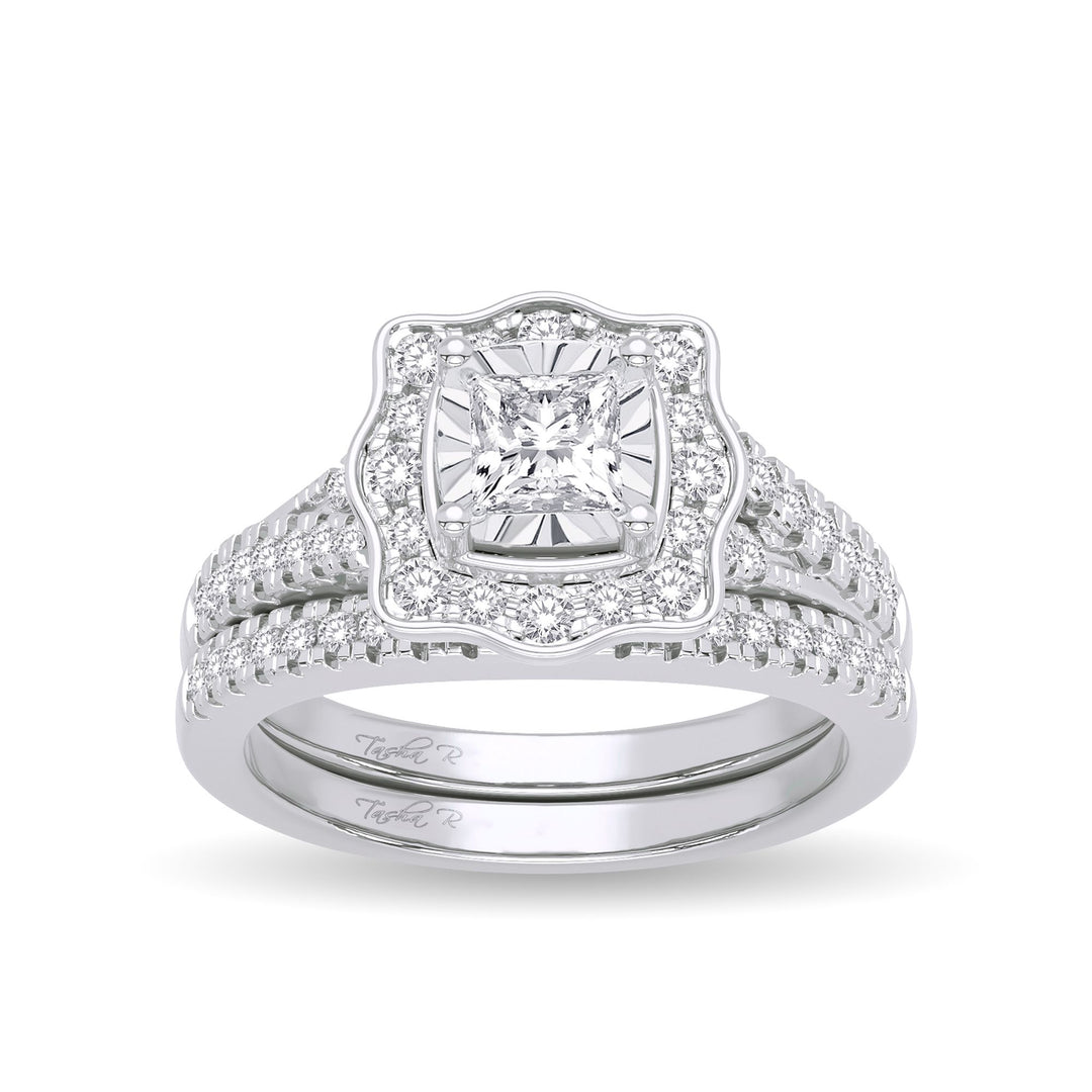 Timeless 14k White Gold Lab Diamond Bridal Ring (0.62CT)