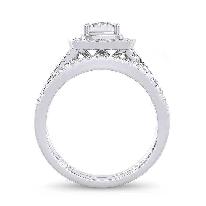 Timeless 14k White Gold Lab Diamond Bridal Ring (0.62CT)