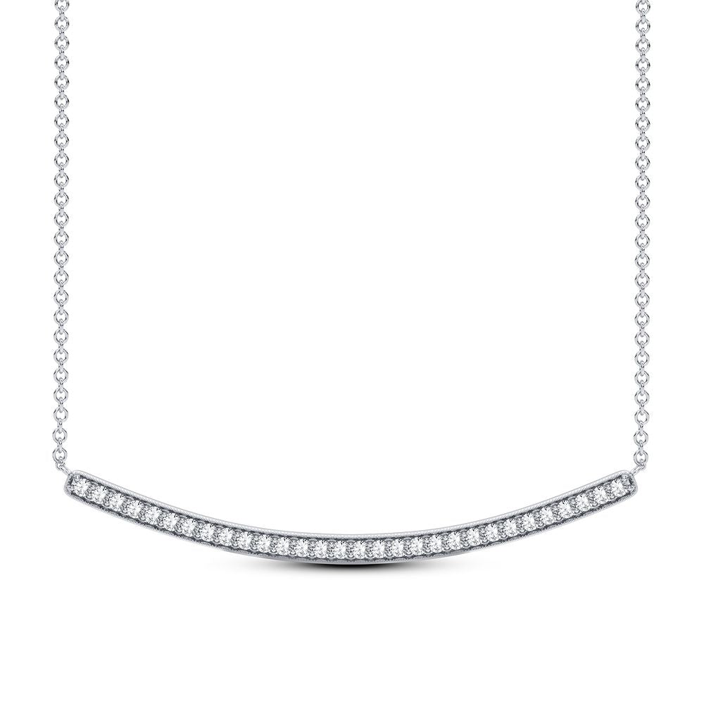 Elegant 14K White Gold 0.42CT Lab Diamond Necklace