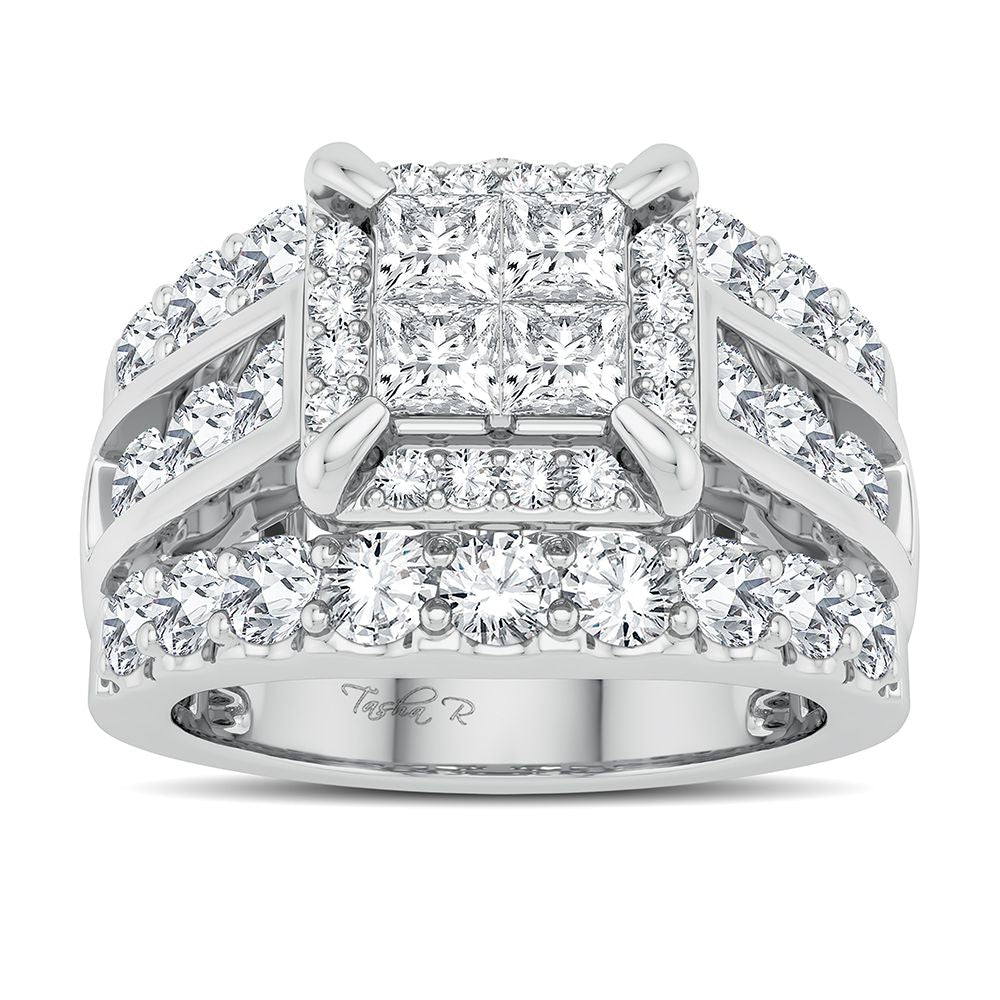 Brilliant 14k White Gold Lab Diamond Engagement Ring
